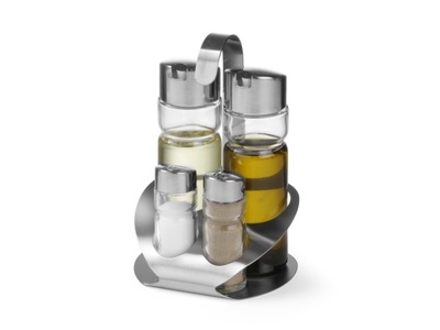 Hendi, HENDI, Gastro Küchenartikel, HENDI Menage Set vierteilig Pfeffer, Salz Menagen, Produkte & Wohnen, HENDI, Zubehör Elektrogeräte Gastro, HENDI Menage 4-teilig (Pfeffer+Salz+Öl+Essig) Zubehör Elektrogeräte Gastro, Produkte & Wohnen