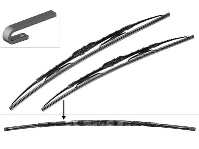 BOSCH - (Automotive Aftermarket), BOSCH - Wischblatt (Satz), BOSCH, Scheibenwischblätter, Wischblatt Paar Standard 550/530mm, AUTO & BIKE, 3 397 001 682 682