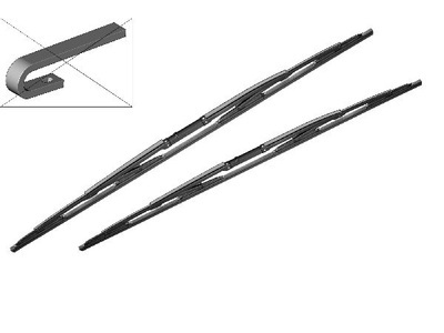 BOSCH - (Automotive Aftermarket), BOSCH - Wischblatt, BOSCH, Scheibenwischblätter, Wischblatt Paar Standard 550/550mm, AUTO & BIKE, 3 397 001 909 909
