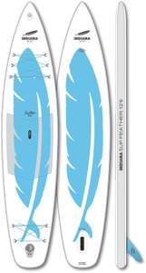 undefined, Indiana SUP 12'6 Feather Aufblasbares SUP Board weiß/blau 2021 SUP Boards, INDIANA SUP Board 12'6 Feather Inflatable