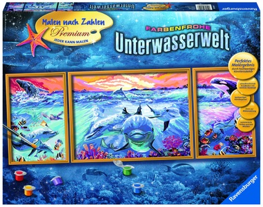undefined, Ravensburger Farbenfrohe Unterwasserwelt Malen nach Zahlen 28954, 