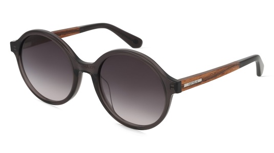 Woodfellas 11724 SWITCH Damen-Sonnenbrille Vollrand Rund Kunststoff-Gestell, grau