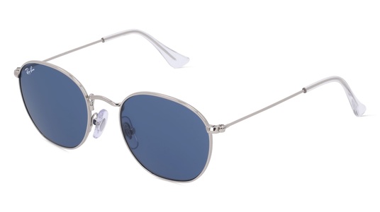 RAY BAN JUNIOR RJ9572S Jugend-Sonnenbrille Vollrand Rund Metall-Gestell, silber