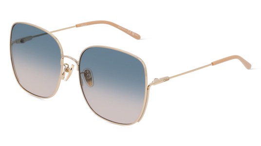 CHLOE CH0170SA Damen-Sonnenbrille Vollrand Eckig Metall-Gestell, gold