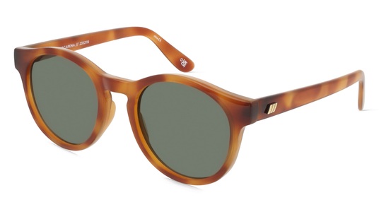 LE SPECS HEY MACARENA Damen-Sonnenbrille Vollrand Rund Kunststoff-Gestell, braun