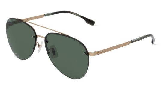 BOSS 1537/F/SK Herren-Sonnenbrille Vollrand Pilot Metall-Gestell, gold
