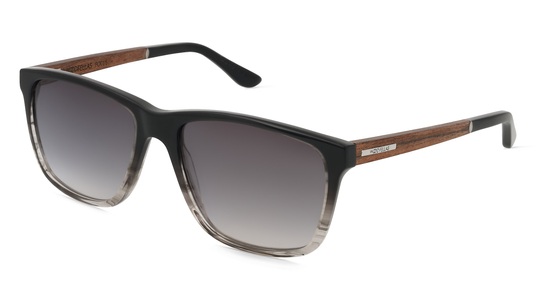 Woodfellas 11716 FOCUS Herren-Sonnenbrille Vollrand Eckig Acetat-Gestell, schwarz
