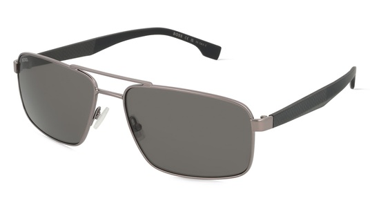 Boss 1580/S Herren-Sonnenbrille Vollrand Eckig Edelstahl-Gestell, schwarz