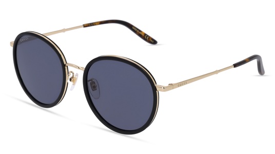Gucci GG0677SK Unisex-Sonnenbrille Vollrand Rund Metall-Gestell, schwarz