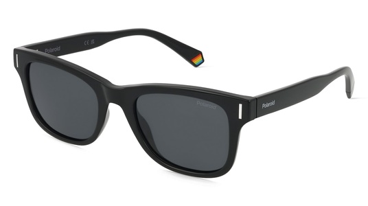 POLAROID PLD 6206/S Unisex-Sonnenbrille Vollrand Eckig Kunststoff-Gestell, schwarz