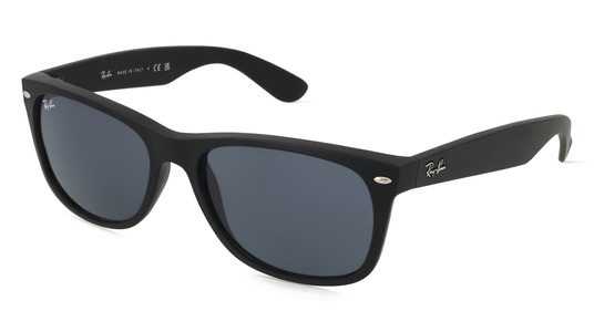 Ray-Ban 0RB2132 NEW WAYFARER Unisex-Sonnenbrille Vollrand Eckig Acetat-Gestell, schwarz