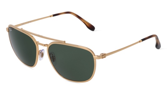 RAY BAN RB3708 Unisex-Sonnenbrille Vollrand Pilot Metall-Gestell, gold