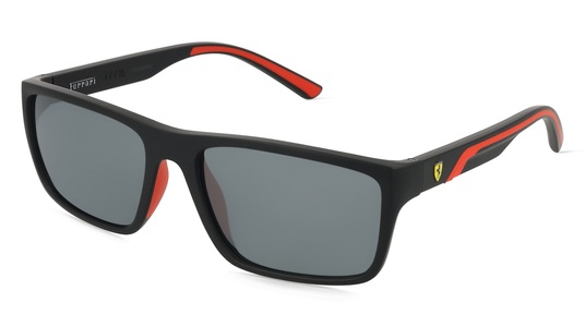 Scuderia Ferrari 0FZ6003U Herren-Sonnenbrille Vollrand Eckig Kunststoff-Gestell, schwarz