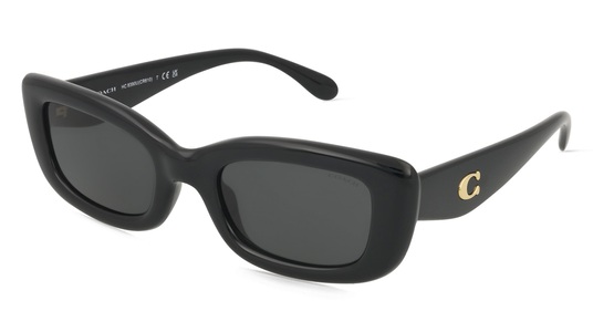 Coach, Coach 0HC8390U CR610 Damen-Sonnenbrille Vollrand Eckig Kunststoff-Gestell, schwarz, Coach 0HC8390U CR610 Damen-Sonnenbrille Vollrand Eckig Kunststoff-Gestell, schwarz