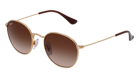 RAY BAN JUNIOR RJ9572S Jugend-Sonnenbrille Vollrand Rund Metall-Gestell, gold