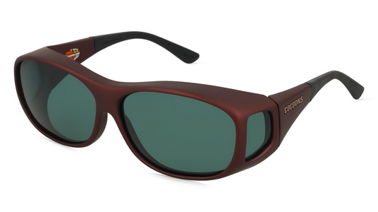 Cocoons Fitover M Unisex-Sonnenbrille Vollrand Eckig Kunststoff-Gestell, Rot