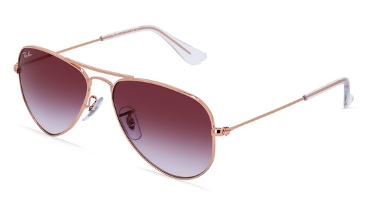 Ray-Ban Junior RJ9506S Jugend-Sonnenbrille Vollrand Pilot Metall-Gestell, gold