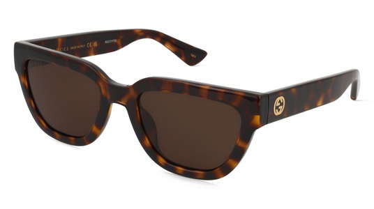 Gucci GG1578S Damen-Sonnenbrille Vollrand Butterfly Acetat-Gestell, braun