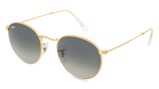 Ray-Ban, Ray-Ban RB3447 Herren-Sonnenbrille Vollrand Rund Metall-Gestell, gold