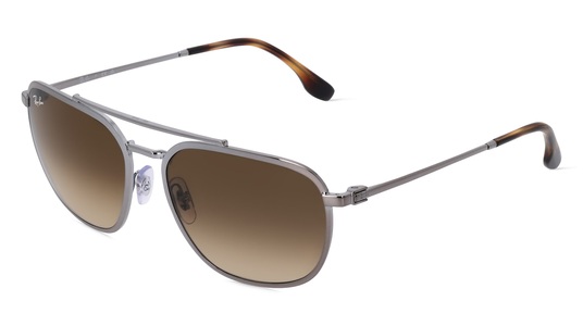 Ray-Ban, RAY BAN RB3708 Unisex-Sonnenbrille Vollrand Pilot Metall-Gestell, grau