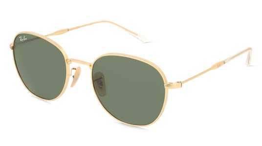 Ray-Ban RB3809 Herren-Sonnenbrille Vollrand Panto Metall-Gestell, gold