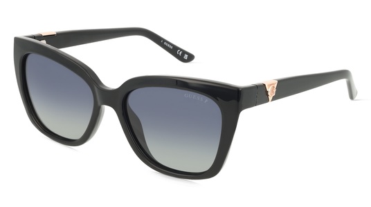 Guess GU7878 Damen-Sonnenbrille Vollrand Eckig Acetat-Gestell, schwarz