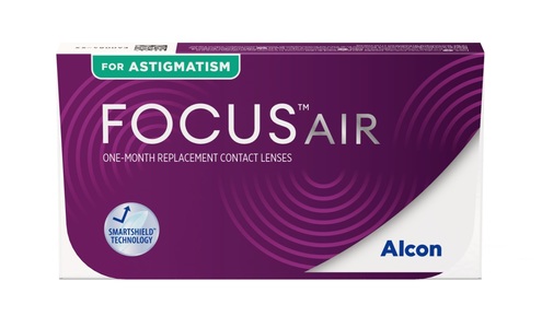 FOCUS, Focus Air for Astigmatism (3er Packung) Monatslinsen (-0.5 dpt, Zyl. -0,75, Achse 100 ° & BC 8.7)