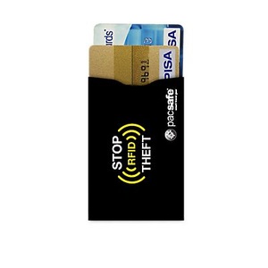 Pacsafe, pacsafe Schutzhülle RFIDsleeve 25, 2er-Pack, schwarz, für Kreditkarten, für neuen Personalausweis etc.