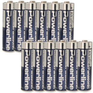 Panasonic, Panasonic Powerline Alkaline Batterie LR6 (Mignon/AA), 12er Set, Panasonic 12er-Set Powerline Alkaline Batterie LR6 (Mignon/AA)