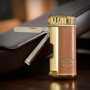 Casa Fumar by Honest, Pfeifenfeuerzeug Casa Fumar, personalisierbar inkl. Faro-Gas (Farbe: Braun)