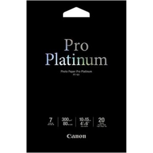 Canon, Canon Pro Platinum Photo Paper 10x15cm Pt-101, Canon Pro Platinum Photo Papier, 10cm x 15cm, 300g, InkJet, glossy, PT101A6, 2768B013, (20 Blatt)