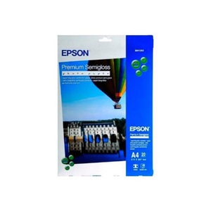 Epson, Epson Premium Photo Paper semi-glossy A4, Epson Premium Foto Papier, A4, 251g, semi-glossy, C13S041332, (20 Blatt)