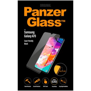 PanzerGlass, PanzerGlass Samsung Galaxy A70 Panzer Glas Display Schutzfolie Case Friendly mit Rahmen Schwarz (7191), 