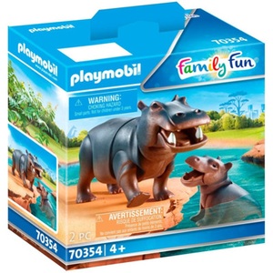 PLAYMOBIL, 70354 Flußpferd mit Baby, Konstruktionsspielzeug, playmobil® Flusspferd mit Baby 70354