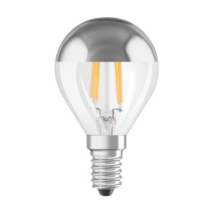 Osram, Osram Star Classic P34 Mirror LED E14 4W warmweiss, Osram MIRROR SILVER P45 4W LED Lampe