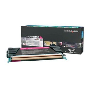 Lexmark, Lexmark HY magenta Toner-Modul, Lexmark Toner, rot, Prebate, C736H1MG, (10'000 Seiten)