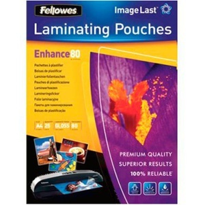 Fellowes, Fellowes 5396205 Laminating Pouches A4 25Pcs -, FELLOWES Laminiertasche A4 5396205 glanz, 80my 25 Stk