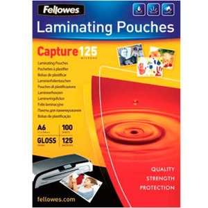 Fellowes, Fellowes Laminating Pouches A6 100Pcs -, FELLOWES Laminiertasche A6 5307201 glanz, 125my 100 Stk