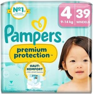 Pampers, Pampers Premium Protection Grösse 4 Maxi 9-14kg 39 Stück, Pampers Premium Protection Grösse 4 Maxi 9-14kg 39 Stück