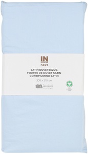 Inhouse NEXT, Inhouse NEXT Duvet Satin Paspel 200x210 hellblau, Inhouse Duvet Gots Satin Paspel 200x210 hellblau