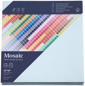 Artoz, Artoz Mosaic Karten/Kuverts qd hellblau je 10 Stück, Artoz Mosaic Karten/Kuverts qd hellblau je 10 Stück