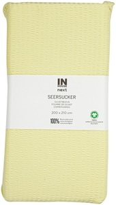 Inhouse NEXT, Inhouse NEXT Duvet Seersucker Uni gelb 200x210, Inhouse Duvet Gots Seersucker 200x210 gelb