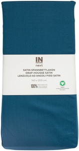 Inhouse NEXT, Inhouse NEXT Fixleintuch Satin Uni petrol 140x200, Inhouse Fixleintuch Gots Satin 140x200 petrol