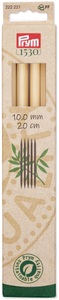 Prym, Prym Strumpfstricknadeln 10.00 mm, 20 cm, Karte 5 Stk., Bambus, Prym Strumpfstricknadeln 10.00 mm, 20 cm, Karte 5 Stk., Bambus
