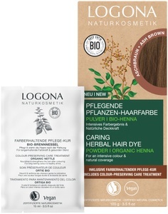 Logona, Logona Logona Pflegende Pflanzen-Haarfarbe Pulver haarfarbe 100.0 g, LOGONA pflanzliche Haarfarbe Pulver aschbraun 100 g