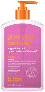 b.tan, Glow Your Own Way - Selbstbräunungsgel Damen Dark 437 ml, b.tan - glow your own way selbstbräunungsgel, 437 ml, Dark