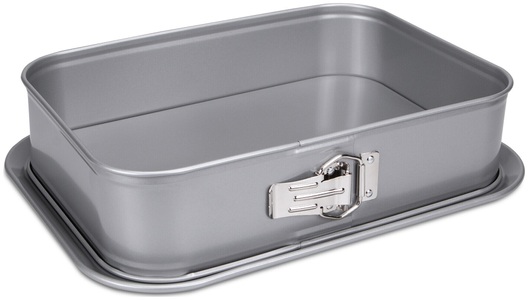 Städter, Springform rechteckig, Städter We-Love-Baking Springform 33 x 23 cm / H 7 cm Silber rechteckig
