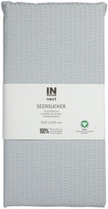 Inhouse NEXT, Inhouse NEXT Duvet Seersucker Uni silber 200x210, Inhouse Duvet Gots Seersucker 200x210 silber