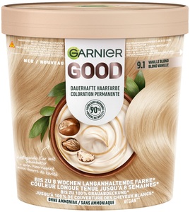 GARNIER GOOD, Garnier GOOD Dauerhafte Haarfarbe 9.1 Vanille Blond, 1.0Stk, Garnier GOOD Dauerhafte Haarfarbe 9.1 Vanille Blond, 1.0Stk