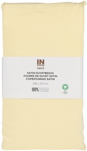 Inhouse NEXT, Inhouse NEXT Duvet Satin Paspel 200x210 vanille, Inhouse Duvet Gots Satin Paspel 200x210 vanille